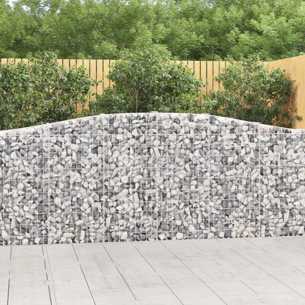 vidaXL Gabion Basket Arched Gabion Basket Planter for Flower Galvanized Iron