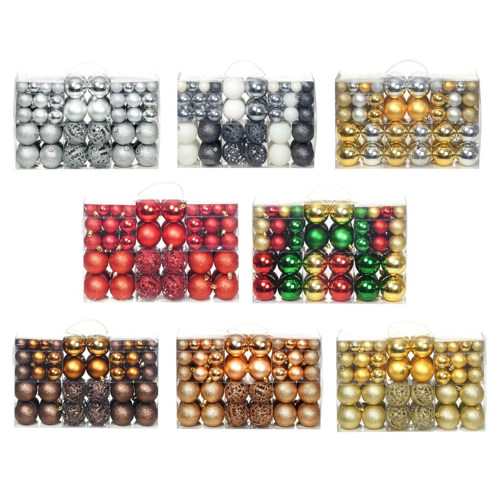 Christmas Ball 100 Piece Ornament for Christmas Tree Holiday Xmas Ball